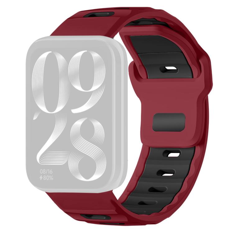 For Xiaomi Band 10 Pro / 9 Pro / Redmi Watch 6 xDfind Flat-head Dual-color Silicone Watch Band
