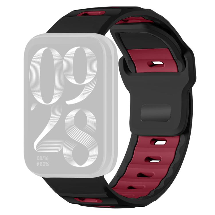 For Xiaomi Band 10 Pro / 9 Pro / Redmi Watch 6 xDfind Flat-head Dual-color Silicone Watch Band