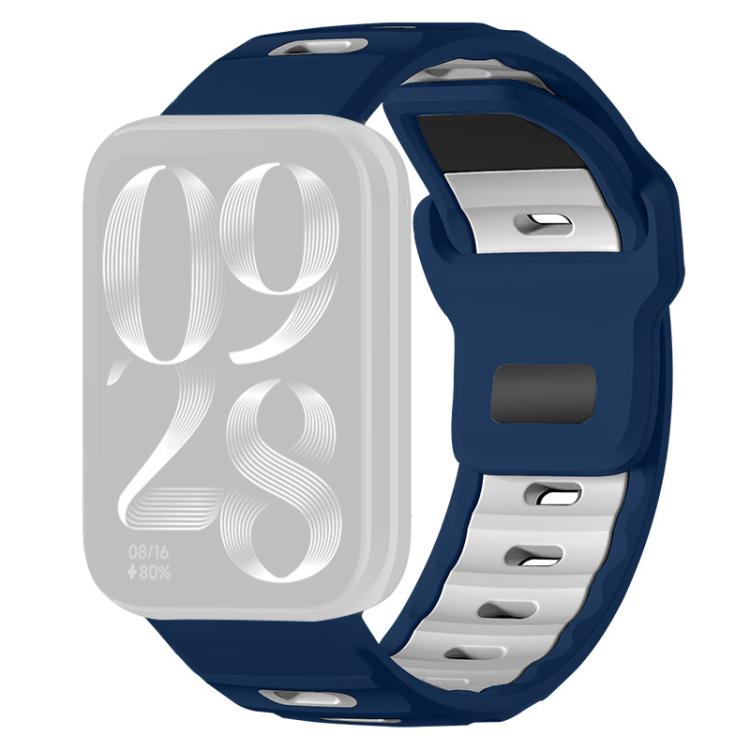 For Xiaomi Band 10 Pro / 9 Pro / Redmi Watch 6 xDfind Flat-head Dual-color Silicone Watch Band