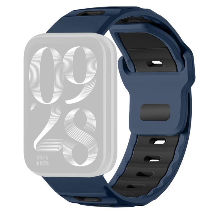 For Xiaomi Band 10 Pro / 9 Pro / Redmi Watch 6 xDfind Flat-head Dual-color Silicone Watch Band