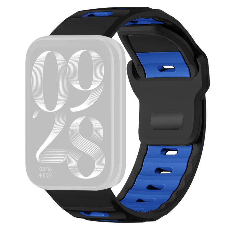 For Xiaomi Band 10 Pro / 9 Pro / Redmi Watch 6 xDfind Flat-head Dual-color Silicone Watch Band