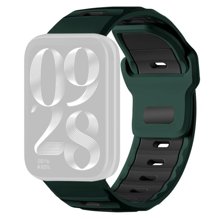 For Xiaomi Band 10 Pro / 9 Pro / Redmi Watch 6 xDfind Flat-head Dual-color Silicone Watch Band