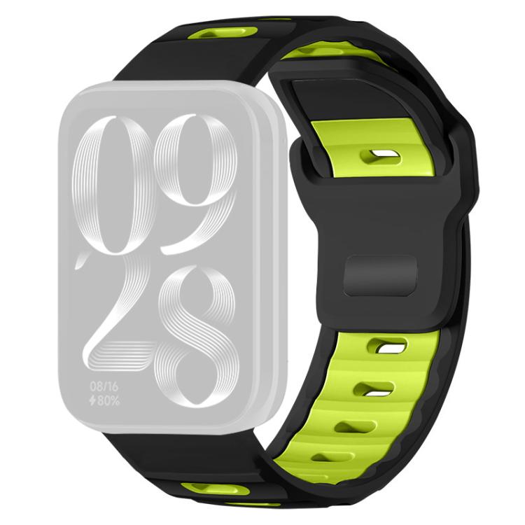 For Xiaomi Band 10 Pro / 9 Pro / Redmi Watch 6 xDfind Flat-head Dual-color Silicone Watch Band