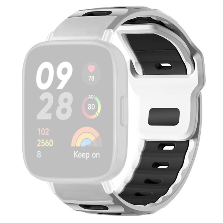 For Redmi Watch 3 xDfind Flat-head Dual-color Silicone Watch Band