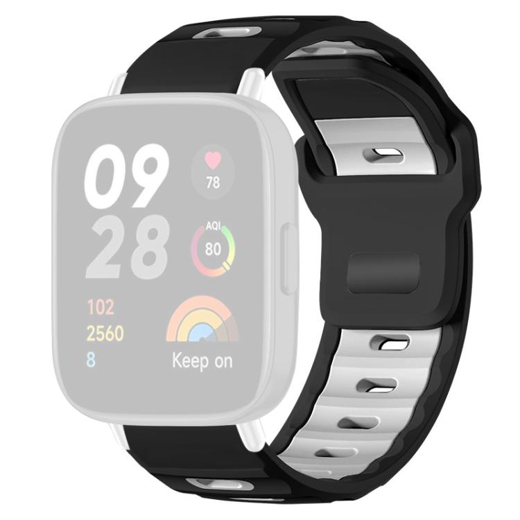 For Redmi Watch 3 xDfind Flat-head Dual-color Silicone Watch Band