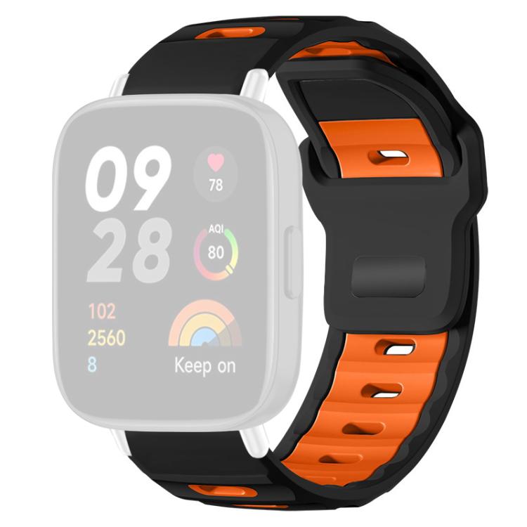 For Redmi Watch 3 xDfind Flat-head Dual-color Silicone Watch Band