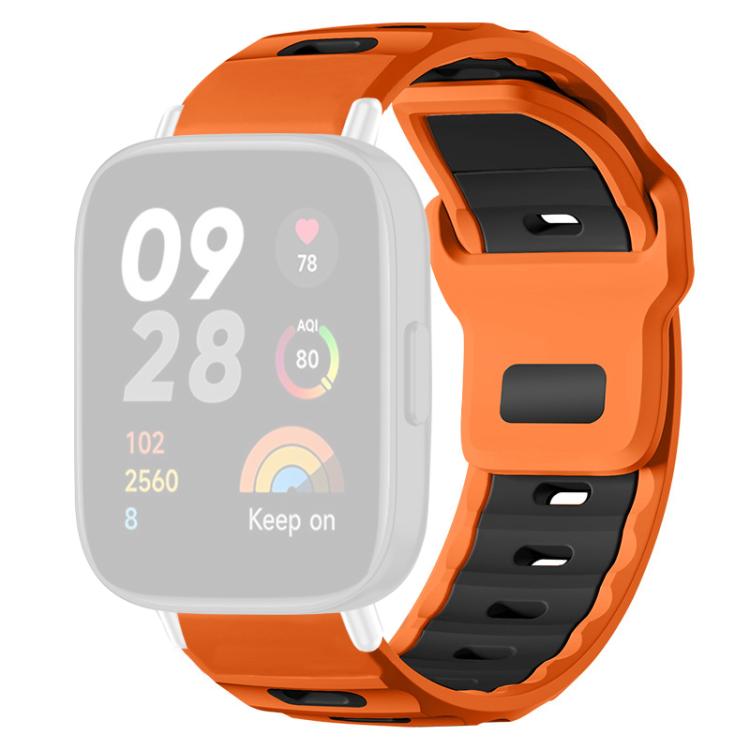 For Redmi Watch 3 xDfind Flat-head Dual-color Silicone Watch Band