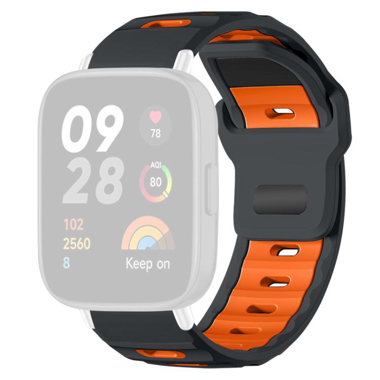 For Redmi Watch 3 xDfind Flat-head Dual-color Silicone Watch Band