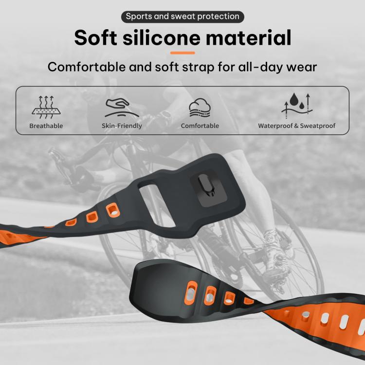 For Redmi Watch 3 xDfind Flat-head Dual-color Silicone Watch Band