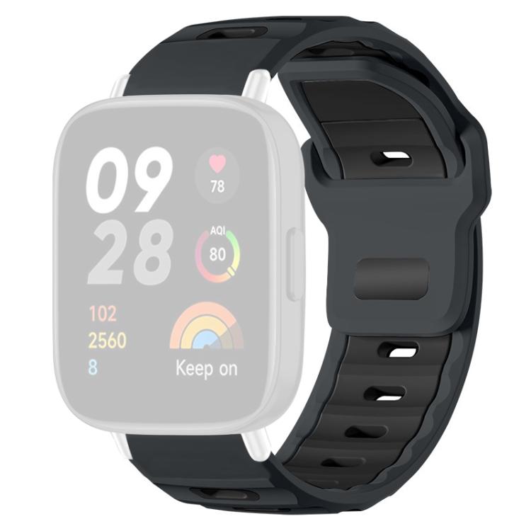 For Redmi Watch 3 xDfind Flat-head Dual-color Silicone Watch Band