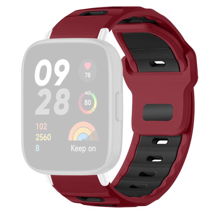 For Redmi Watch 3 xDfind Flat-head Dual-color Silicone Watch Band