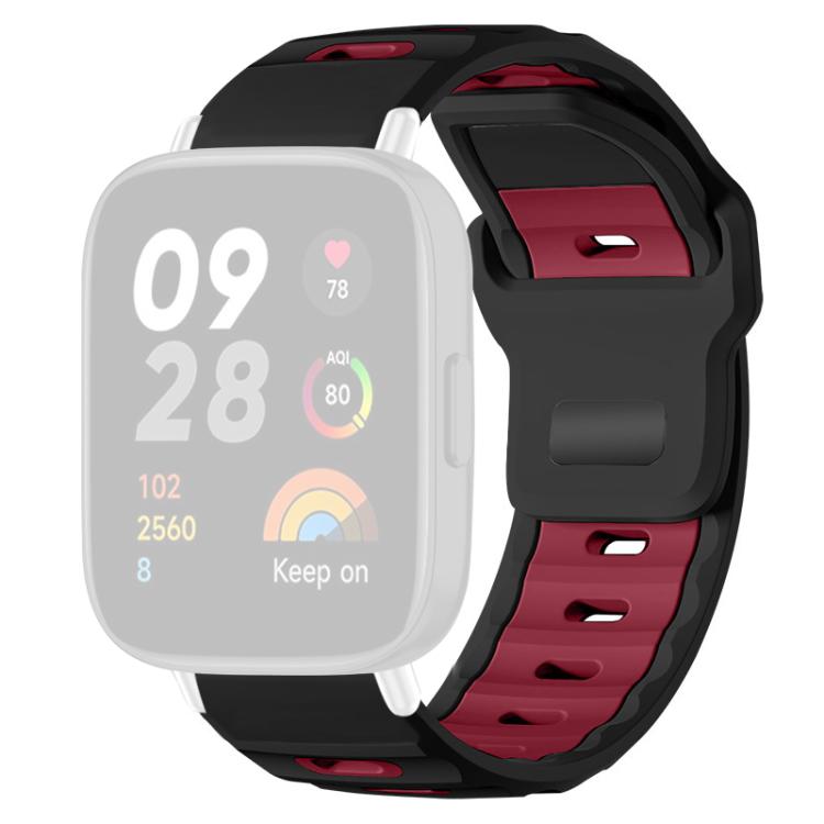 For Redmi Watch 3 xDfind Flat-head Dual-color Silicone Watch Band