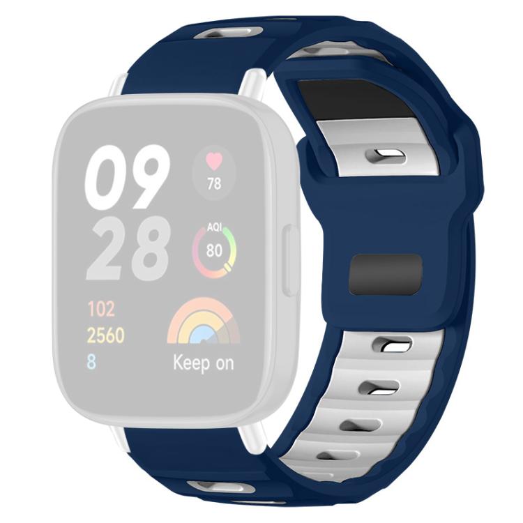 For Redmi Watch 3 xDfind Flat-head Dual-color Silicone Watch Band