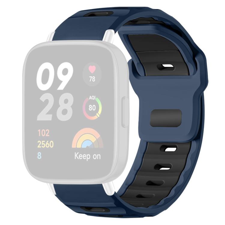 For Redmi Watch 3 xDfind Flat-head Dual-color Silicone Watch Band