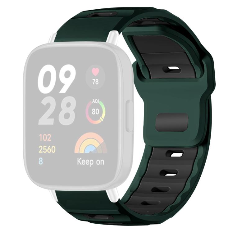 For Redmi Watch 3 xDfind Flat-head Dual-color Silicone Watch Band