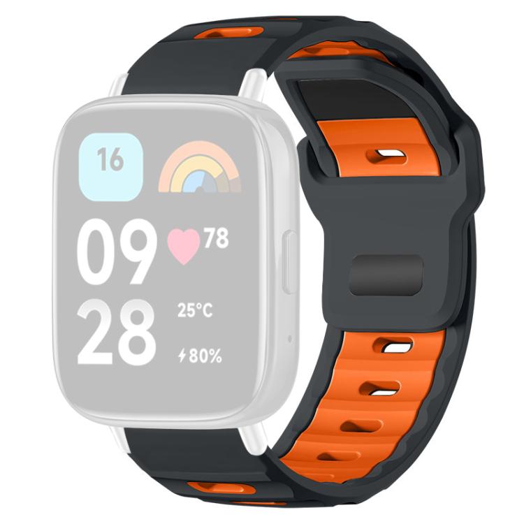 For Redmi Watch 3 Active / Watch 3 Lite xDfind Flat-head Dual-color Silicone Watch Band