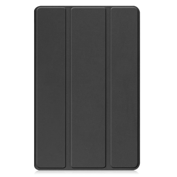 For Samsung Galaxy Tab A11+ Custer Pure Color 3-Fold Holder Smart Leather Tablet Case
