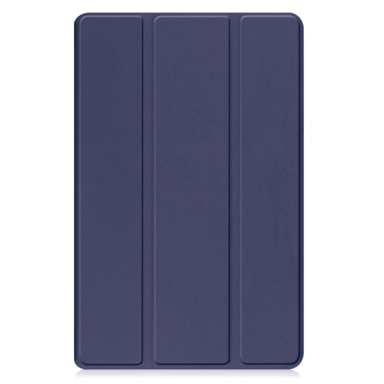 For Samsung Galaxy Tab A11+ Custer Pure Color 3-Fold Holder Smart Leather Tablet Case