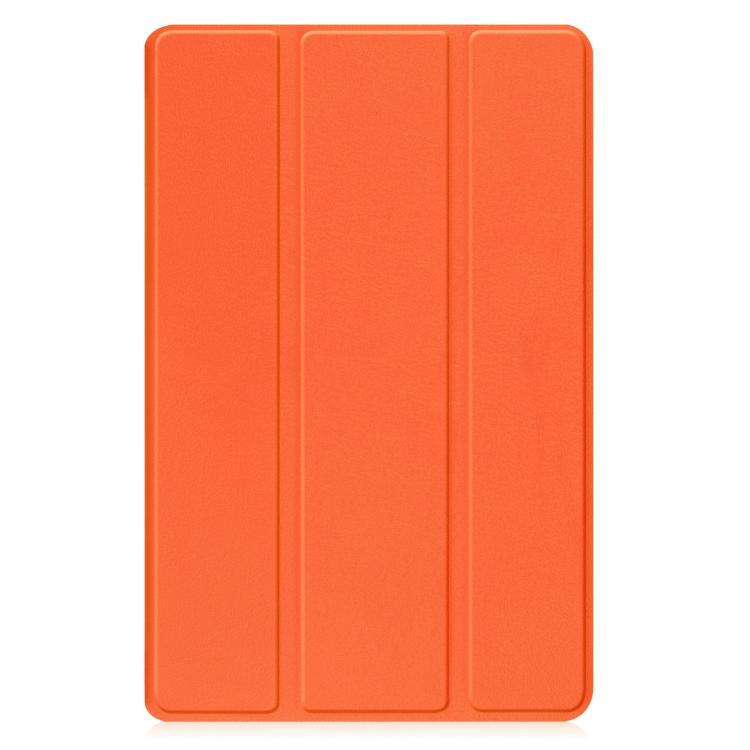 For Samsung Galaxy Tab A11+ Custer Pure Color 3-Fold Holder Smart Leather Tablet Case