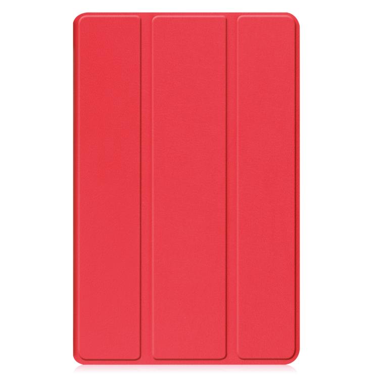 For Samsung Galaxy Tab A11+ Custer Pure Color 3-Fold Holder Smart Leather Tablet Case