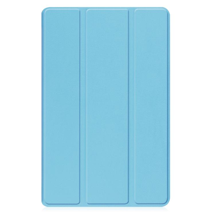 For Samsung Galaxy Tab A11+ Custer Pure Color 3-Fold Holder Smart Leather Tablet Case