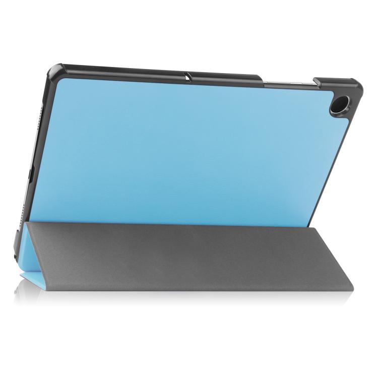 For Samsung Galaxy Tab A11+ Custer Pure Color 3-Fold Holder Smart Leather Tablet Case
