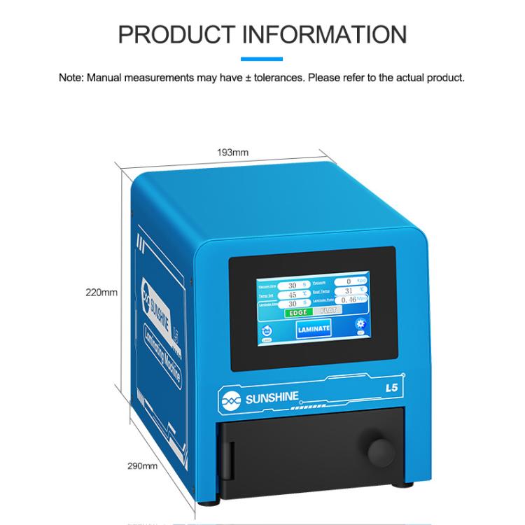 SUNSHINE L5 8 inch Smart Mini LCD Screen Laminator, Plug:US Plug