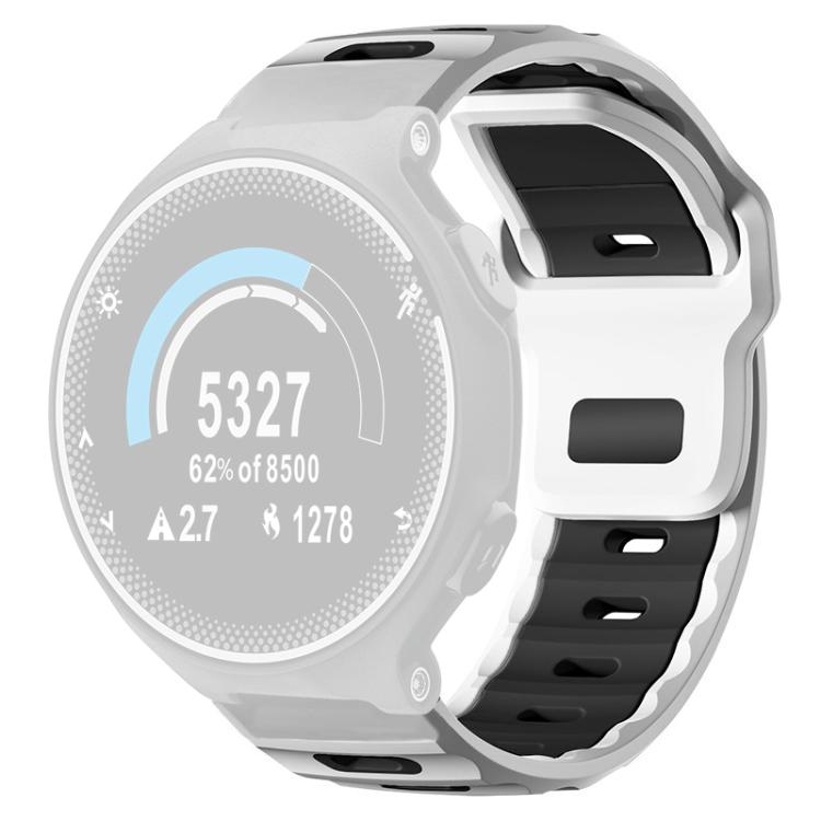 For Garmin Forerunner 220/735/735XT/230/235 xDfind Flat-head Dual-color Silicone Watch Band