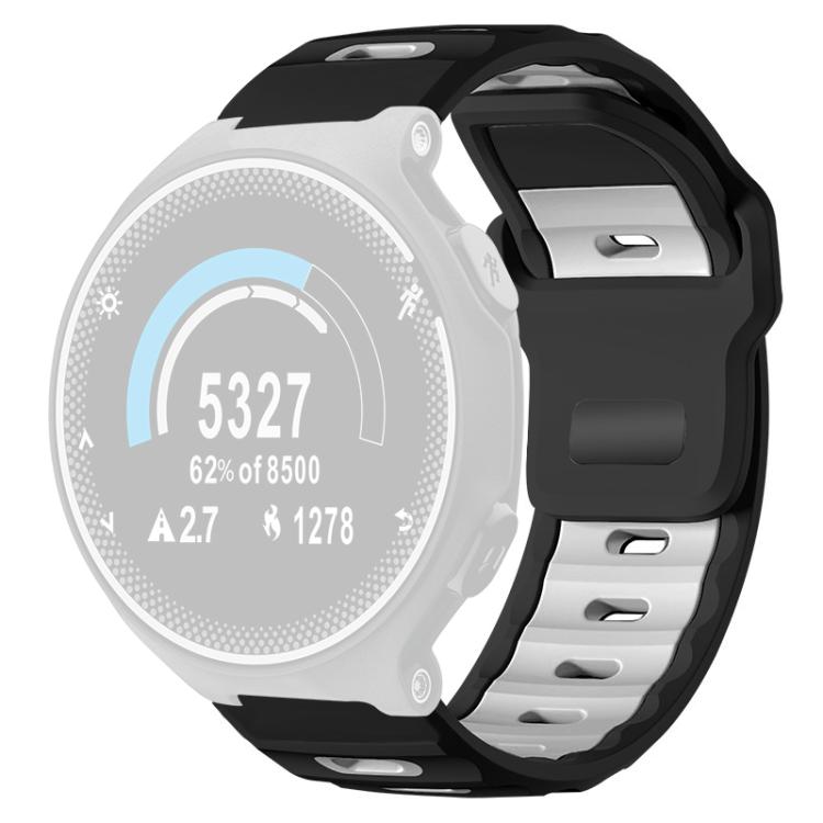 For Garmin Forerunner 220/735/735XT/230/235 xDfind Flat-head Dual-color Silicone Watch Band