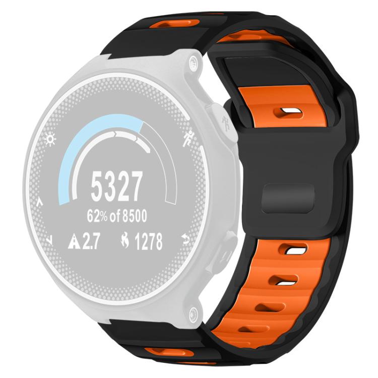 For Garmin Forerunner 220/735/735XT/230/235 xDfind Flat-head Dual-color Silicone Watch Band