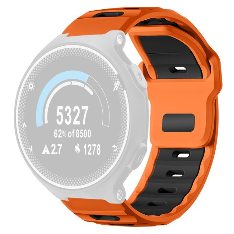 For Garmin Forerunner 220/735/735XT/230/235 xDfind Flat-head Dual-color Silicone Watch Band