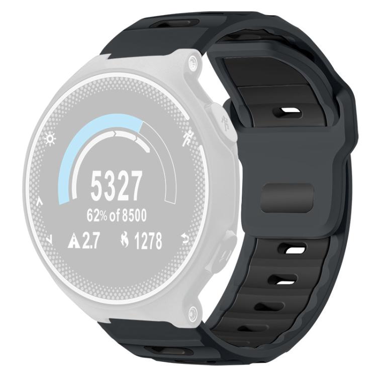 For Garmin Forerunner 220/735/735XT/230/235 xDfind Flat-head Dual-color Silicone Watch Band