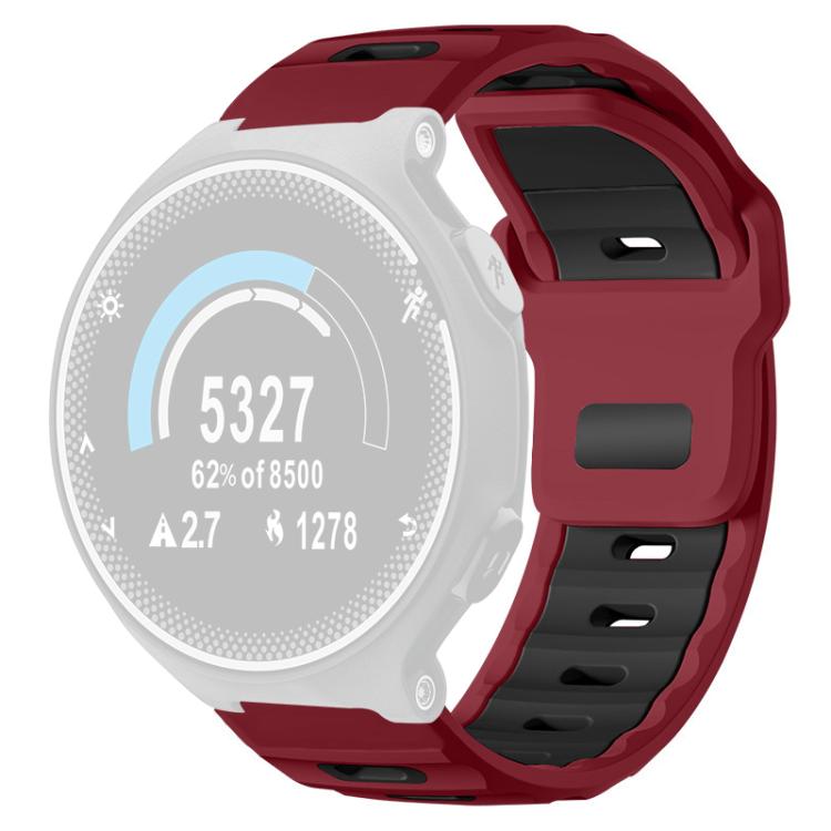 For Garmin Forerunner 220/735/735XT/230/235 xDfind Flat-head Dual-color Silicone Watch Band
