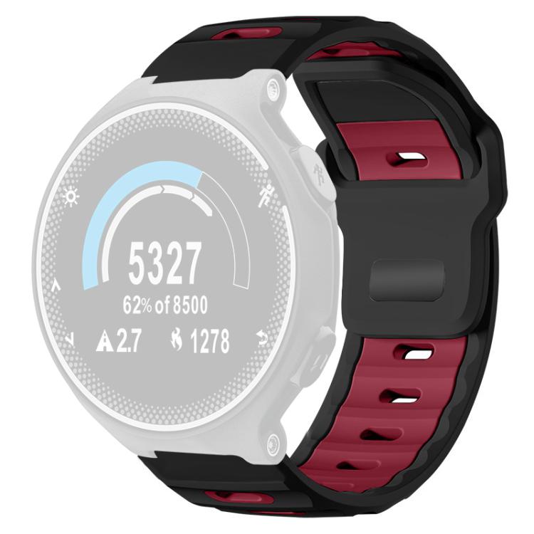 For Garmin Forerunner 220/735/735XT/230/235 xDfind Flat-head Dual-color Silicone Watch Band