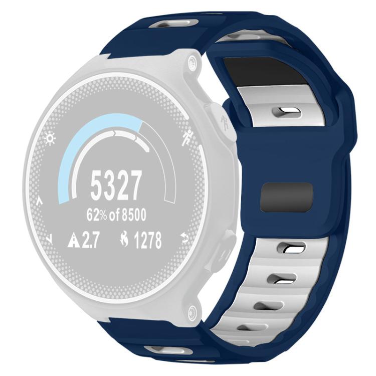 For Garmin Forerunner 220/735/735XT/230/235 xDfind Flat-head Dual-color Silicone Watch Band