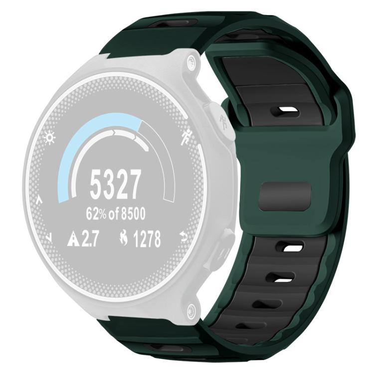 For Garmin Forerunner 220/735/735XT/230/235 xDfind Flat-head Dual-color Silicone Watch Band