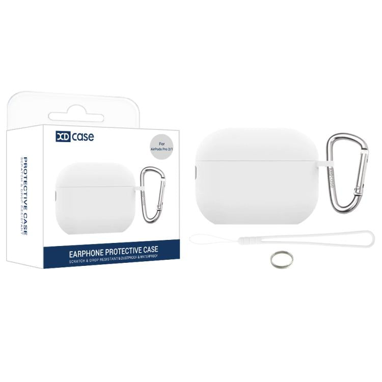 For AirPods Pro 2 / 1 XDcase 2.5mm Thick Silicone Earbud Protective Case with Hook
