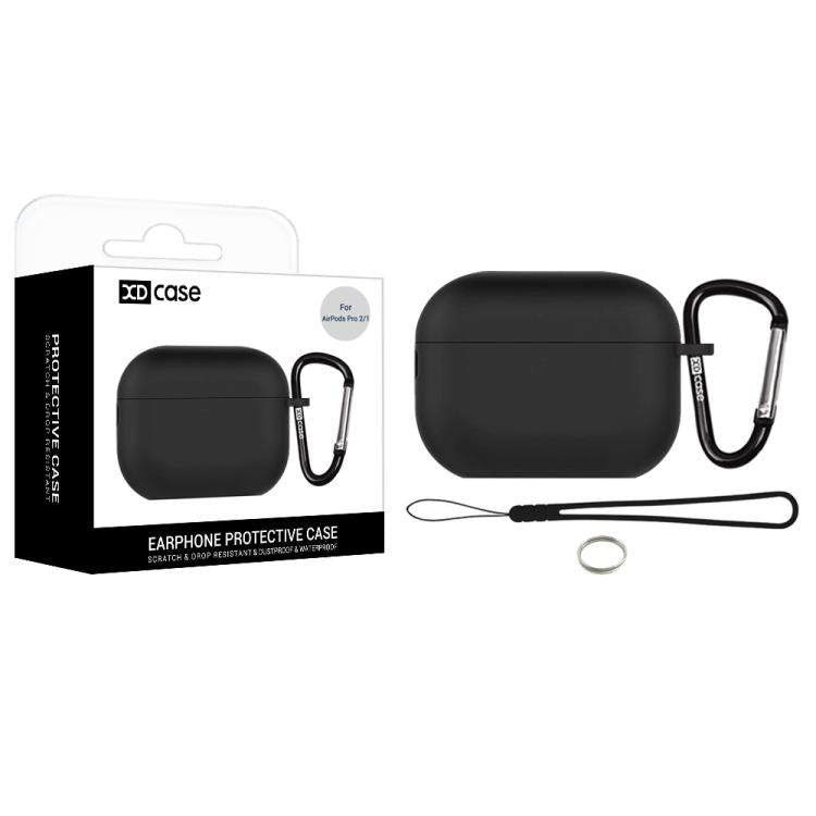 For AirPods Pro 2 / 1 XDcase 2.5mm Thick Silicone Earbud Protective Case with Hook