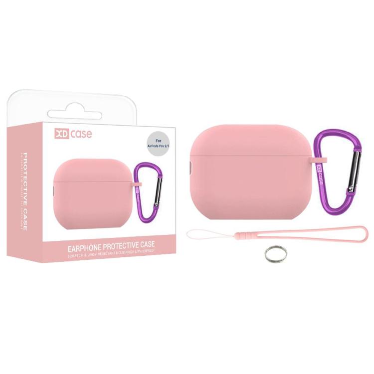For AirPods Pro 2 / 1 XDcase 2.5mm Thick Silicone Earbud Protective Case with Hook