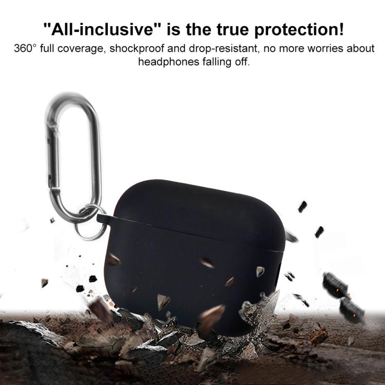 For AirPods Pro 2 / 1 XDcase 2.5mm Thick Silicone Earbud Protective Case with Hook