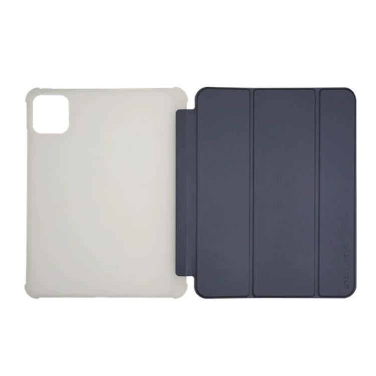 For Teclast ArtPad Air 3-Fold Holder Folio Leather Tablet Smart Case - Dark Blue
