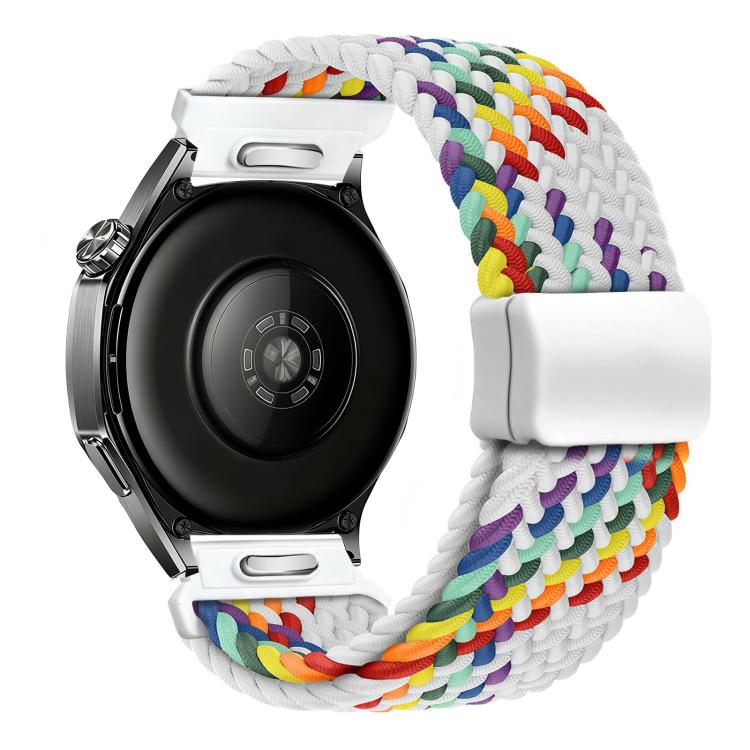 22mm Press Button Quick Release Magnetic Buckle Woven Watch Band