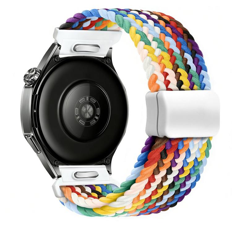 22mm Press Button Quick Release Magnetic Buckle Woven Watch Band