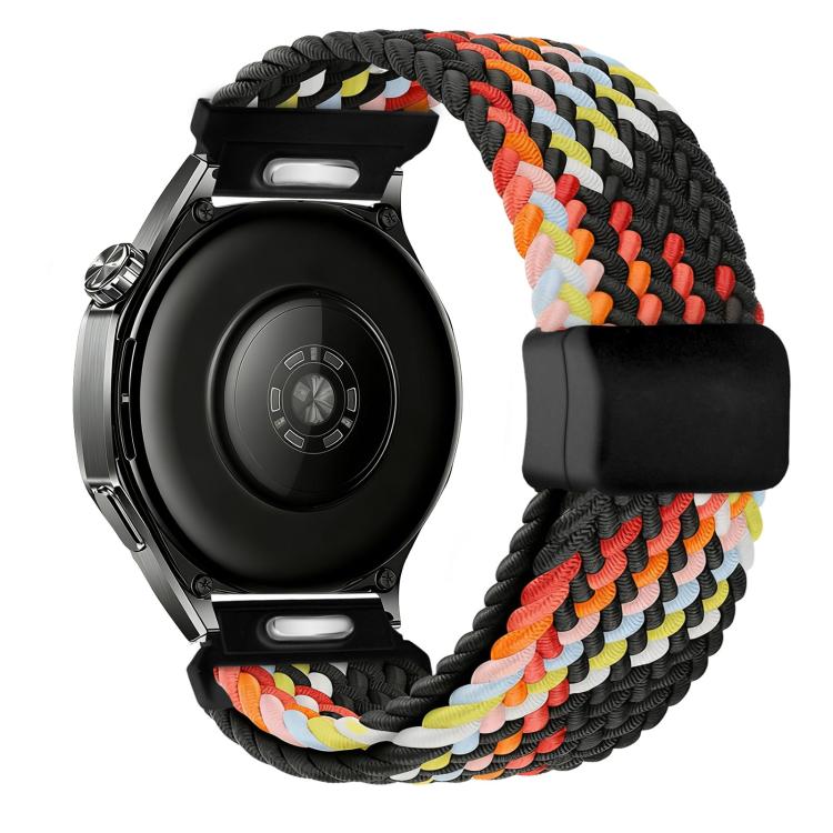 22mm Press Button Quick Release Magnetic Buckle Woven Watch Band