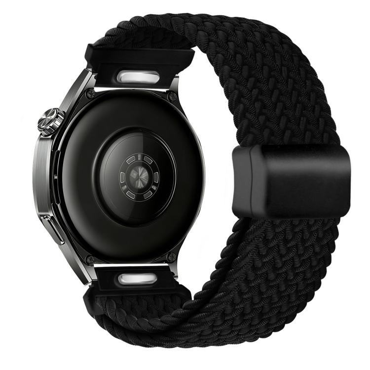 22mm Press Button Quick Release Magnetic Buckle Woven Watch Band