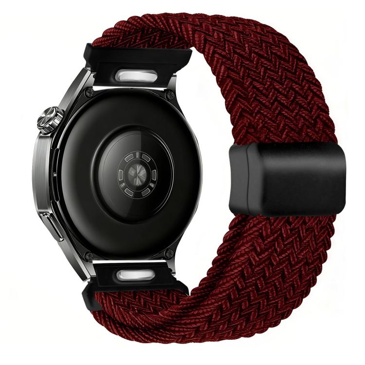 22mm Press Button Quick Release Magnetic Buckle Woven Watch Band