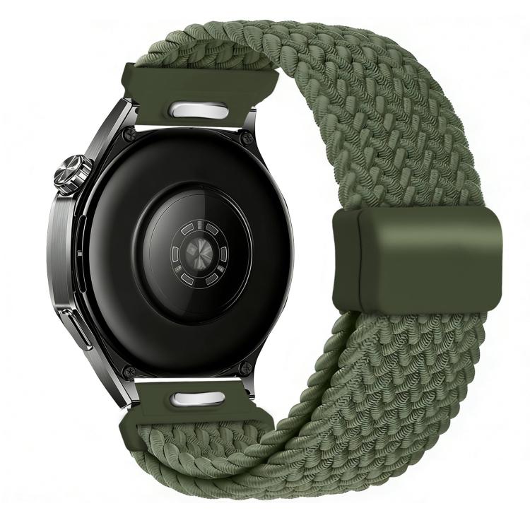 22mm Press Button Quick Release Magnetic Buckle Woven Watch Band