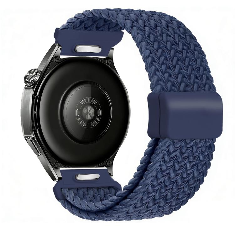 22mm Press Button Quick Release Magnetic Buckle Woven Watch Band
