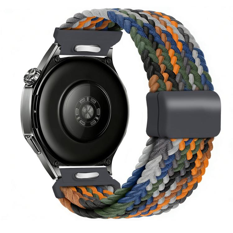 22mm Press Button Quick Release Magnetic Buckle Woven Watch Band