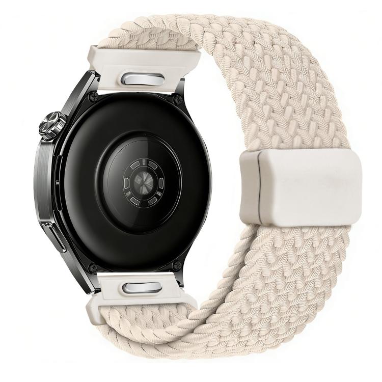 22mm Press Button Quick Release Magnetic Buckle Woven Watch Band